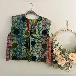 Suzani Embroidered Fully Reversible Vest by Shes1oak NWT